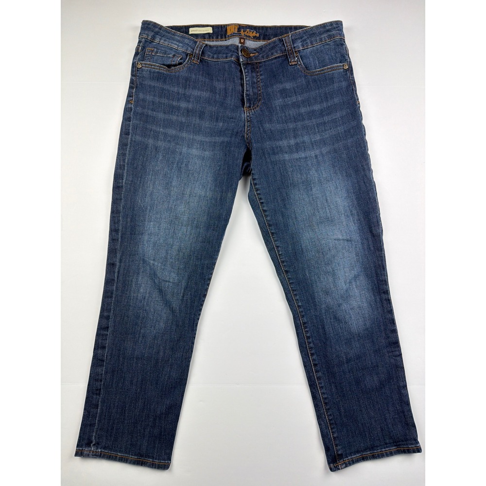 Kut from the Kloth Bardot Skinny Boyfriend Jeans Size 12 Medium Wash Blue Denim